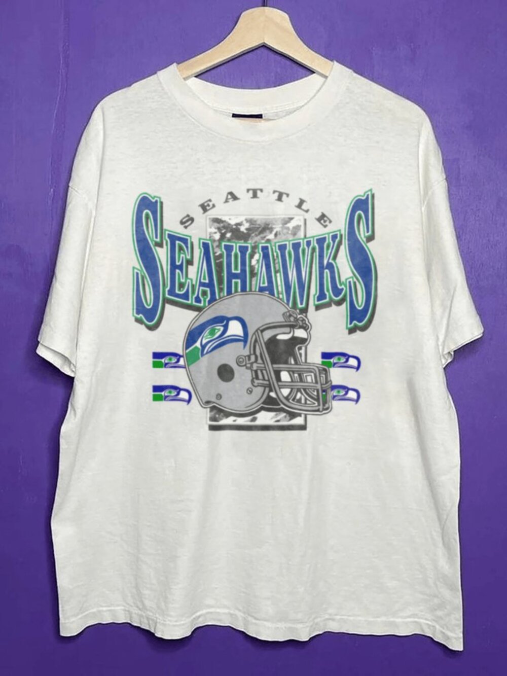 Vintage Seattle Seahawks Football Big Logo Shirt, Retro Seahawks NFL Shirt Tee